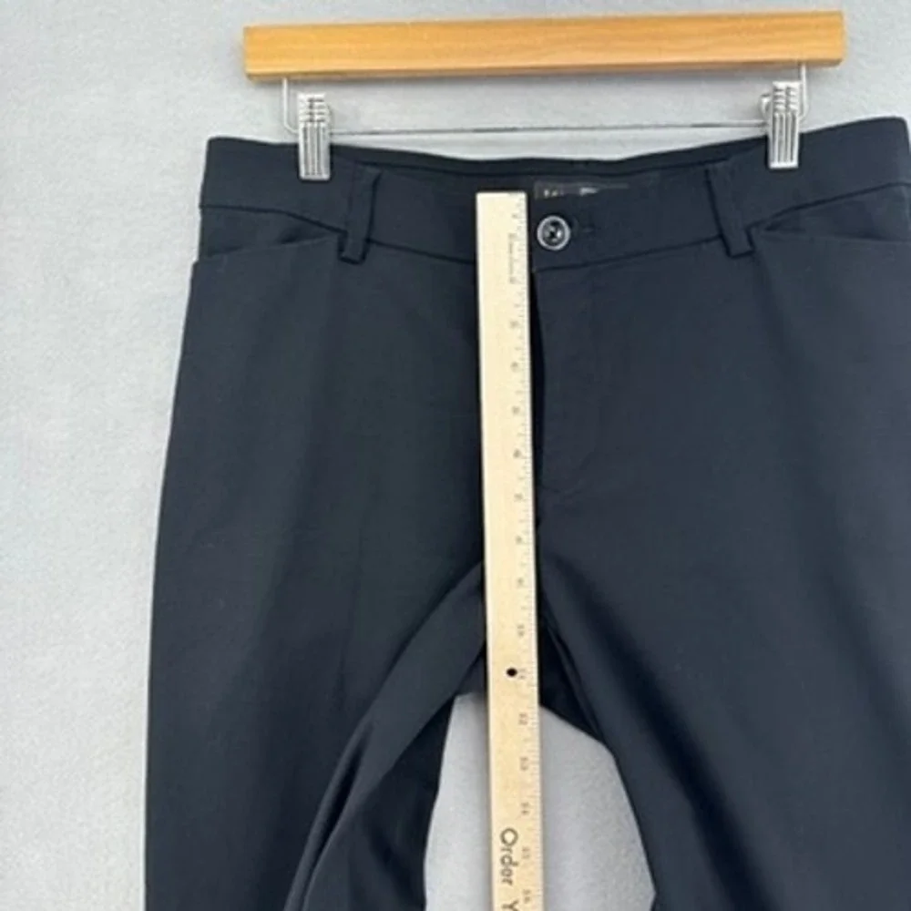 Lee Flex Motion Regular Fit Trouser Mid Rise Black Straight Leg Pants SZ 10